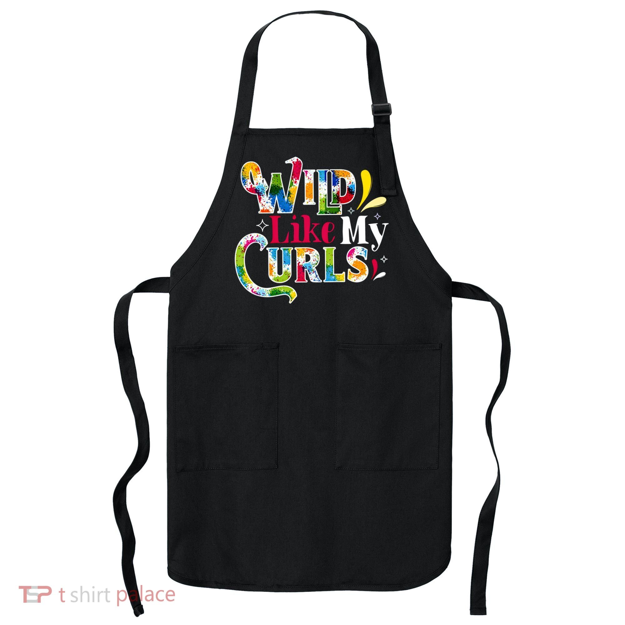 Funny Curly Hair Leopard Wild Like My Curls Gift Apron