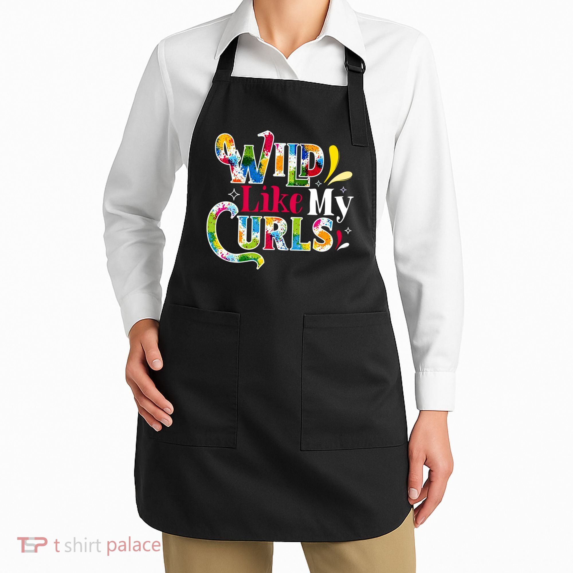 Funny Curly Hair Leopard Wild Like My Curls Gift Apron