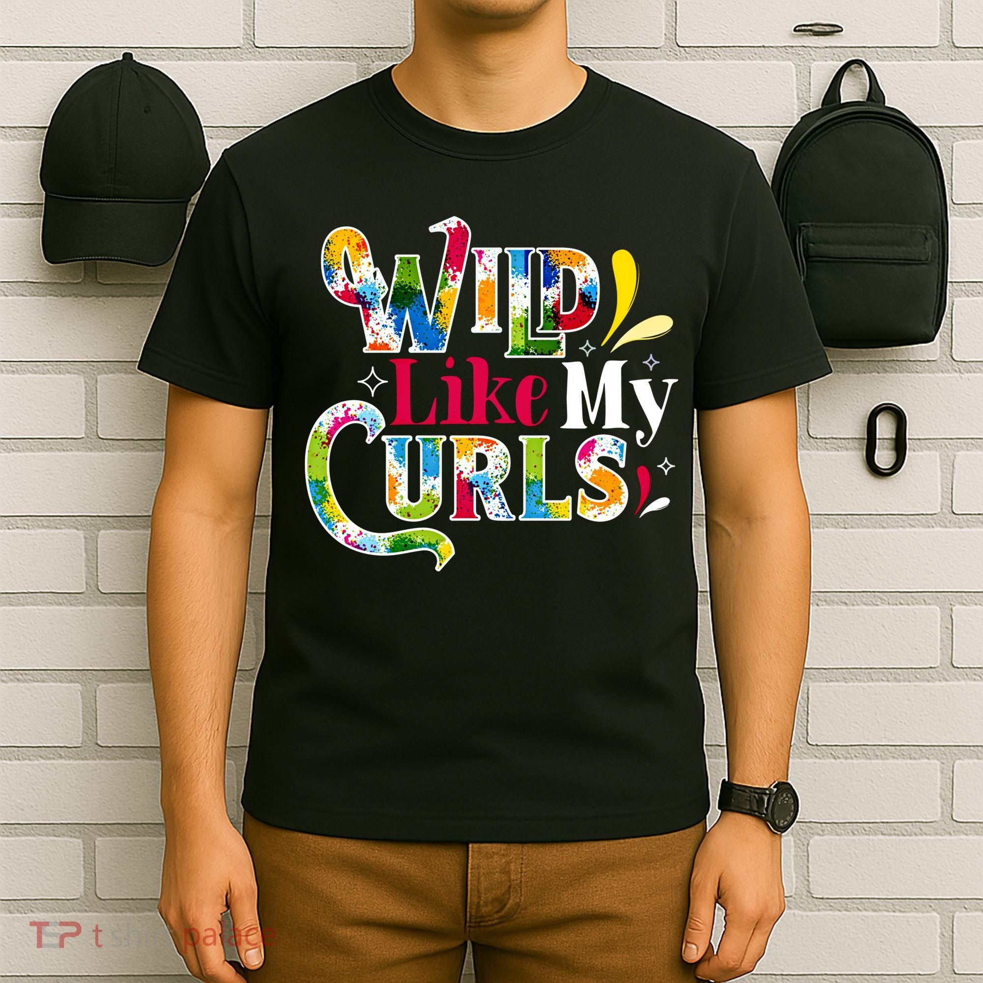 Funny Curly Hair Leopard Wild Like My Curls Gift T-Shirt