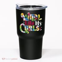 Funny Curly Hair Leopard Wild Like My Curls Gift Tumbler thumb 0