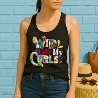 Funny Curly Hair Leopard Wild Like My Curls Gift Women's Tank Top thumb 2