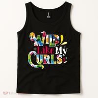 Funny Curly Hair Leopard Wild Like My Curls Gift Tank Top thumb 2