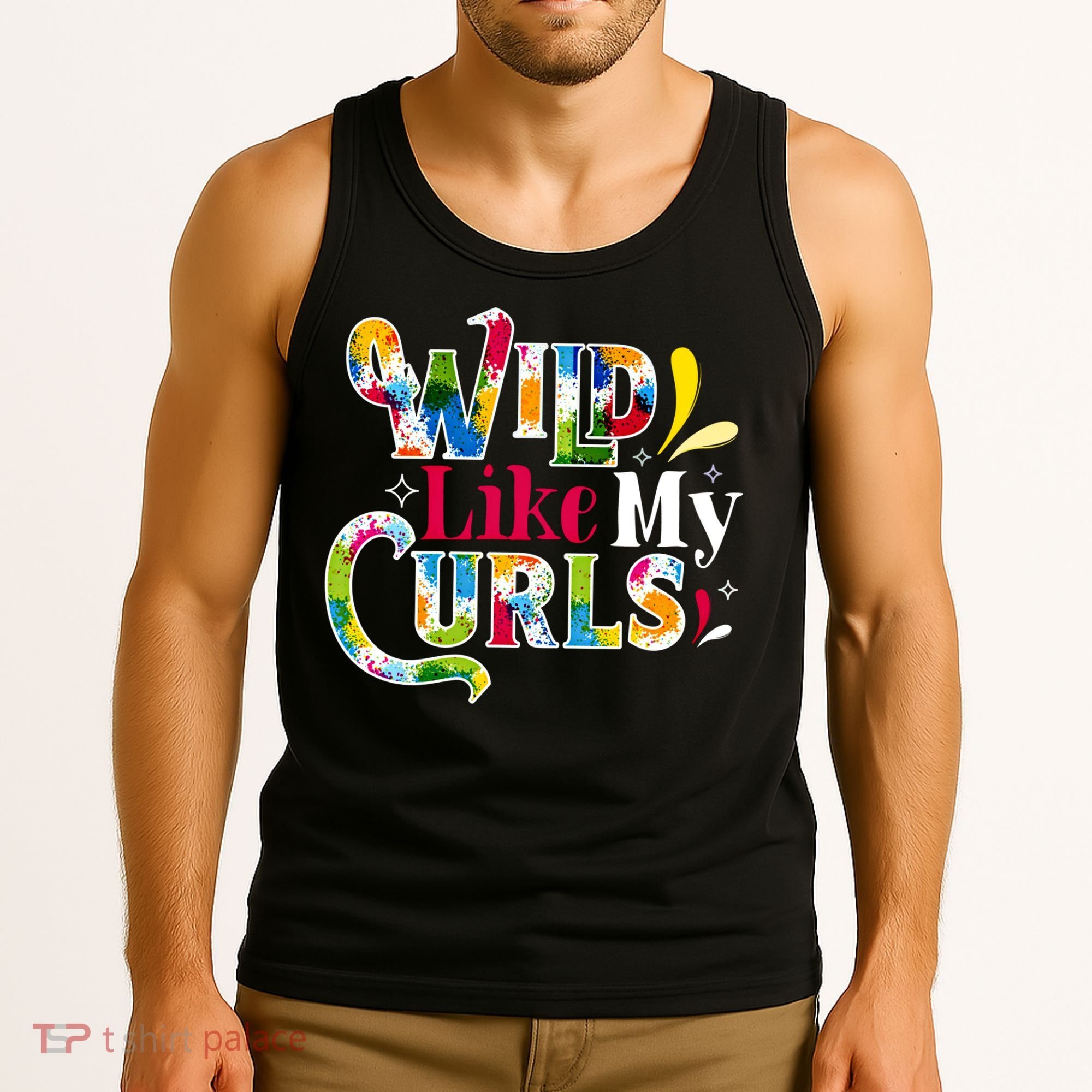 Funny Curly Hair Leopard Wild Like My Curls Gift Tank Top