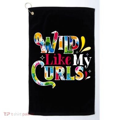 Funny Curly Hair Leopard Wild Like My Curls Gift Golf Towel
