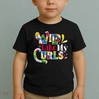 Funny Curly Hair Leopard Wild Like My Curls Gift Toddler T-Shirt thumb 2