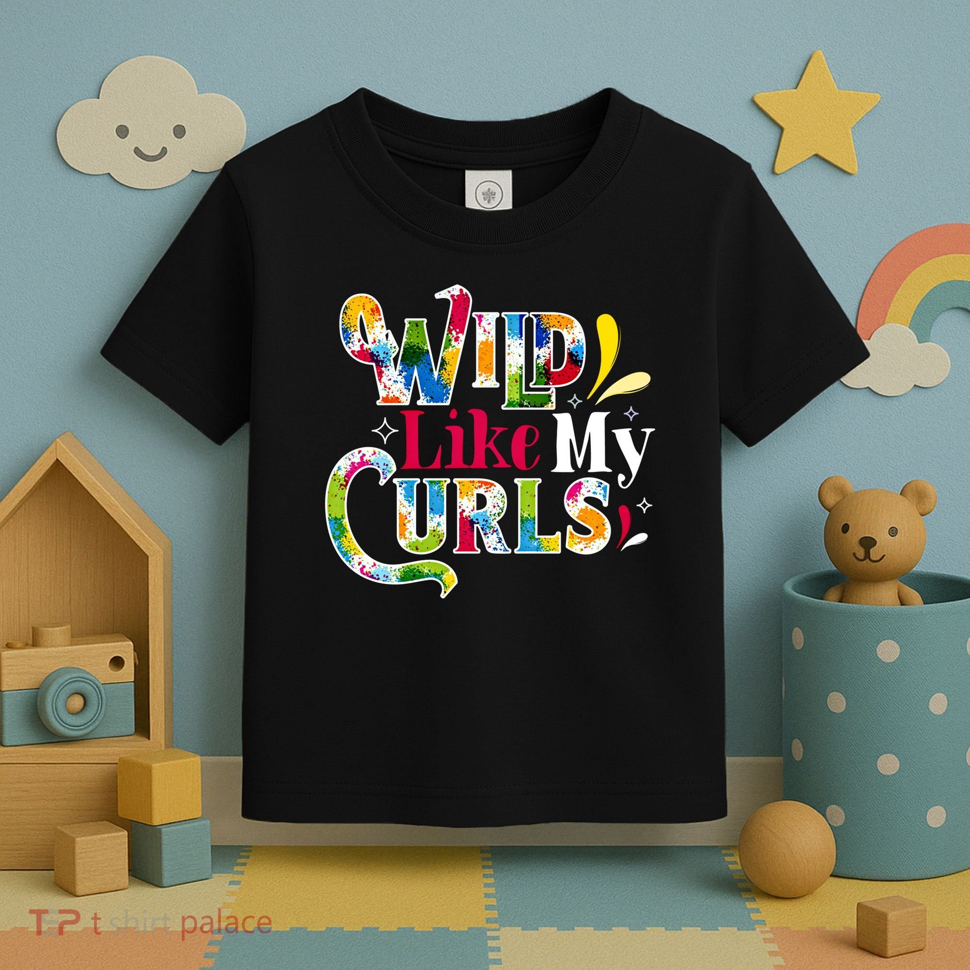 Funny Curly Hair Leopard Wild Like My Curls Gift Toddler T-Shirt