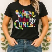 Funny Curly Hair Leopard Wild Like My Curls Gift Women's T-Shirt thumb 2