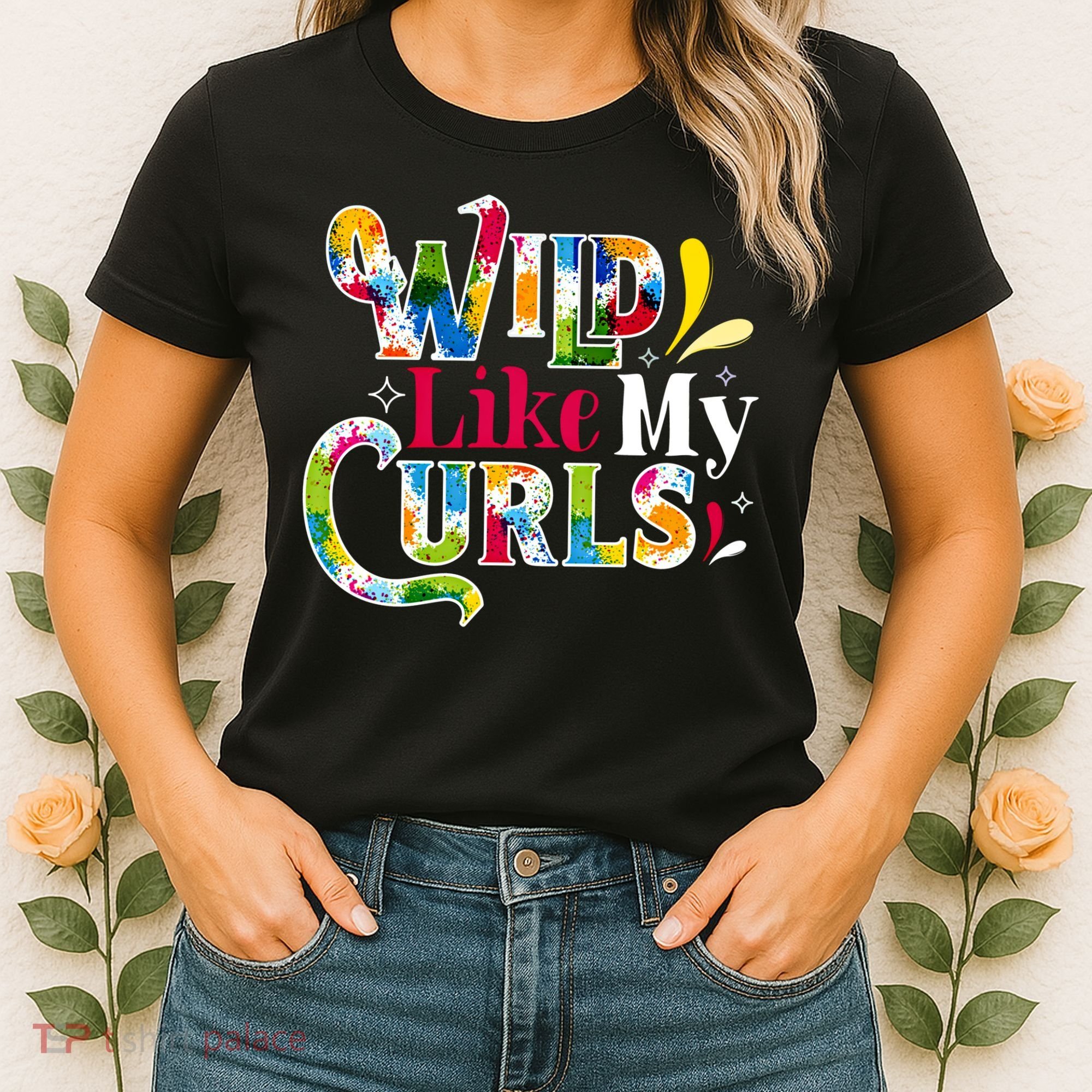 Funny Curly Hair Leopard Wild Like My Curls Gift Women's T-Shirt