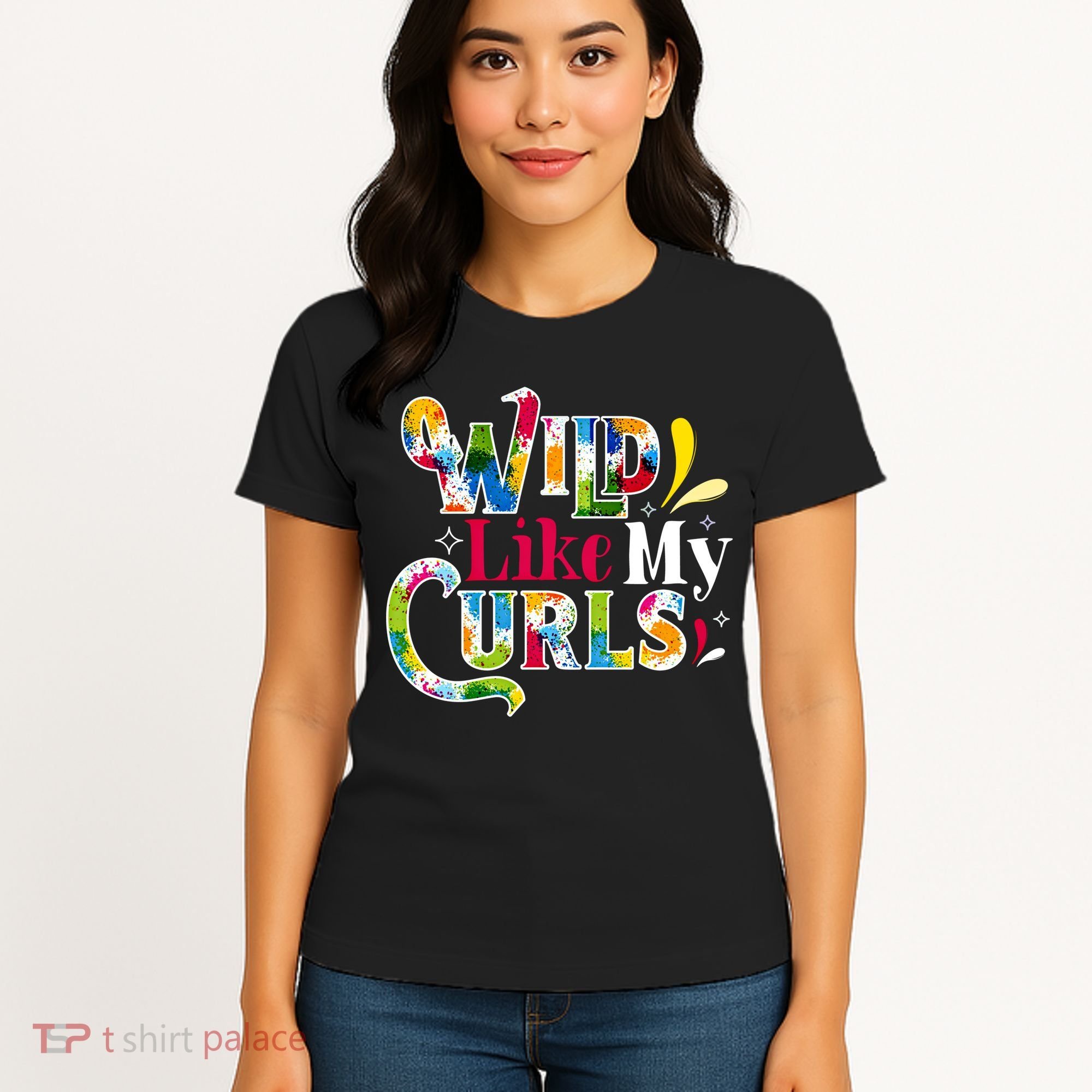 Funny Curly Hair Leopard Wild Like My Curls Gift Women's T-Shirt