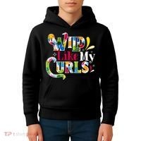 Funny Curly Hair Leopard Wild Like My Curls Gift Kids Hoodie thumb 4