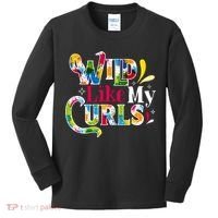 Funny Curly Hair Leopard Wild Like My Curls Gift Kids Long Sleeve Shirt thumb 0