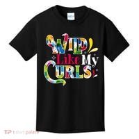 Funny Curly Hair Leopard Wild Like My Curls Gift Kids T-Shirt thumb 0