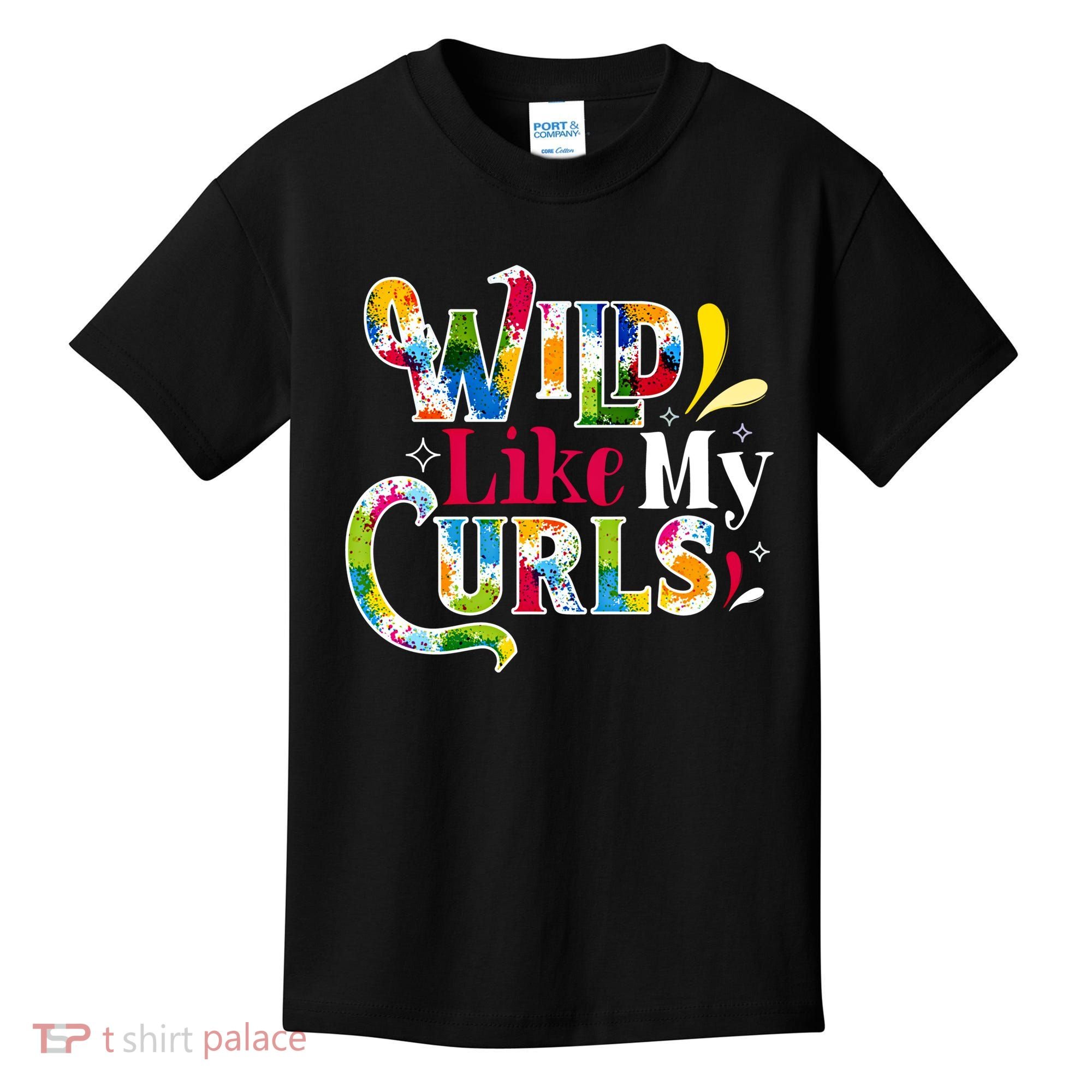 Funny Curly Hair Leopard Wild Like My Curls Gift Kids T-Shirt