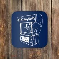 Funny Cat Hissing Booth Free Hisses Memes For Cat Lovers Coaster thumb 0