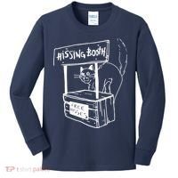 Funny Cat Hissing Booth Free Hisses Memes For Cat Lovers Kids Long Sleeve Shirt thumb 0