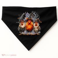 Funny Chicken Halloween Costume Spooky Season Chickens Witch USA-Made Doggie Bandana thumb 0