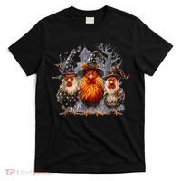 Funny Chicken Halloween Costume Spooky Season Chickens Witch T-Shirt thumb 0