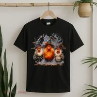 Funny Chicken Halloween Costume Spooky Season Chickens Witch T-Shirt thumb 2