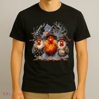Funny Chicken Halloween Costume Spooky Season Chickens Witch T-Shirt thumb 3