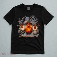 Funny Chicken Halloween Costume Spooky Season Chickens Witch T-Shirt thumb 5