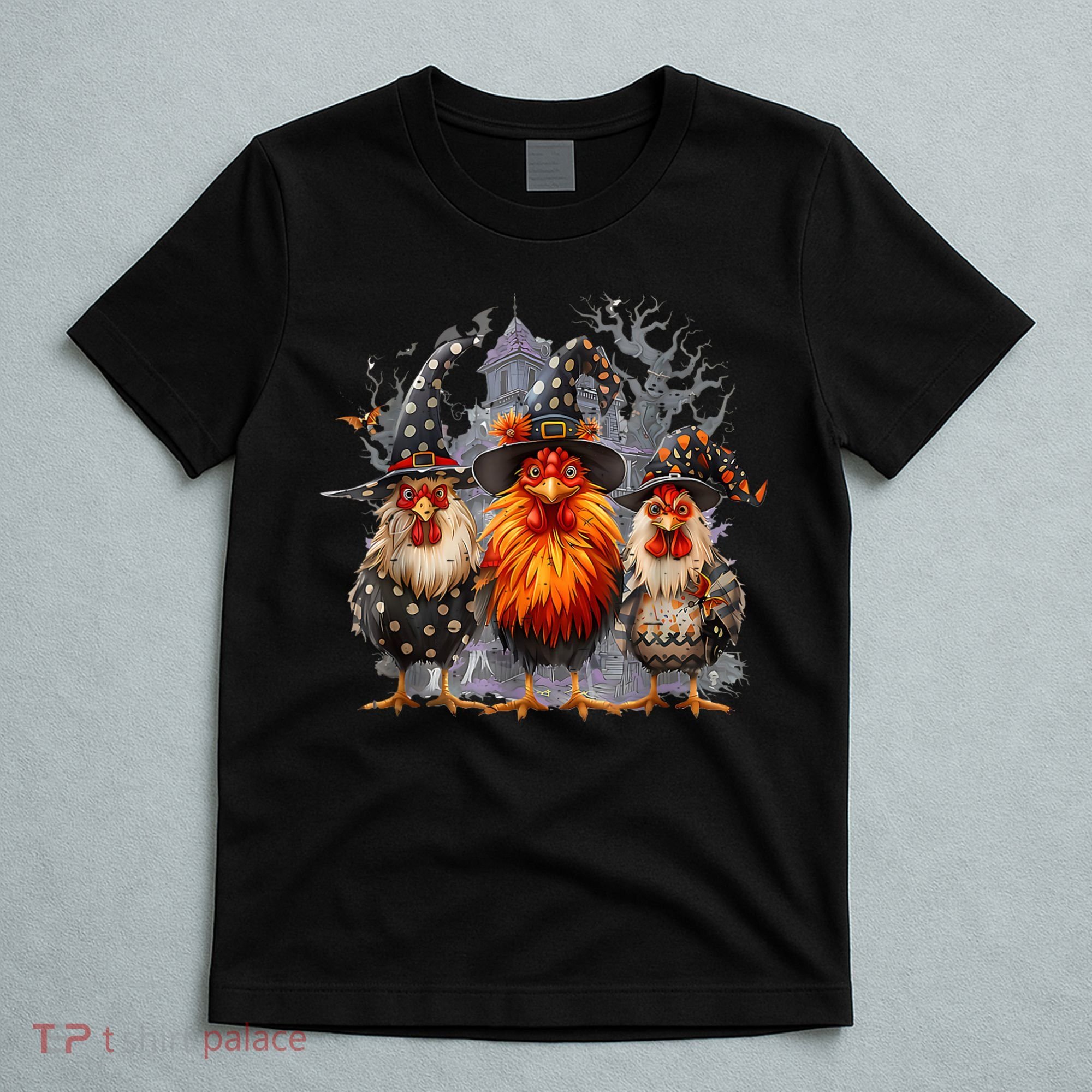 Funny Chicken Halloween Costume Spooky Season Chickens Witch T-Shirt