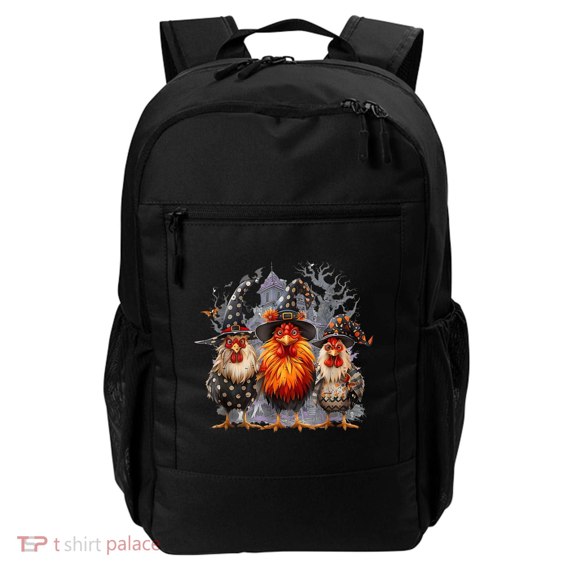 Funny Chicken Halloween Costume Spooky Season Chickens Witch Backpack