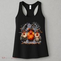 Funny Chicken Halloween Costume Spooky Season Chickens Witch Women's Tank Top thumb 3