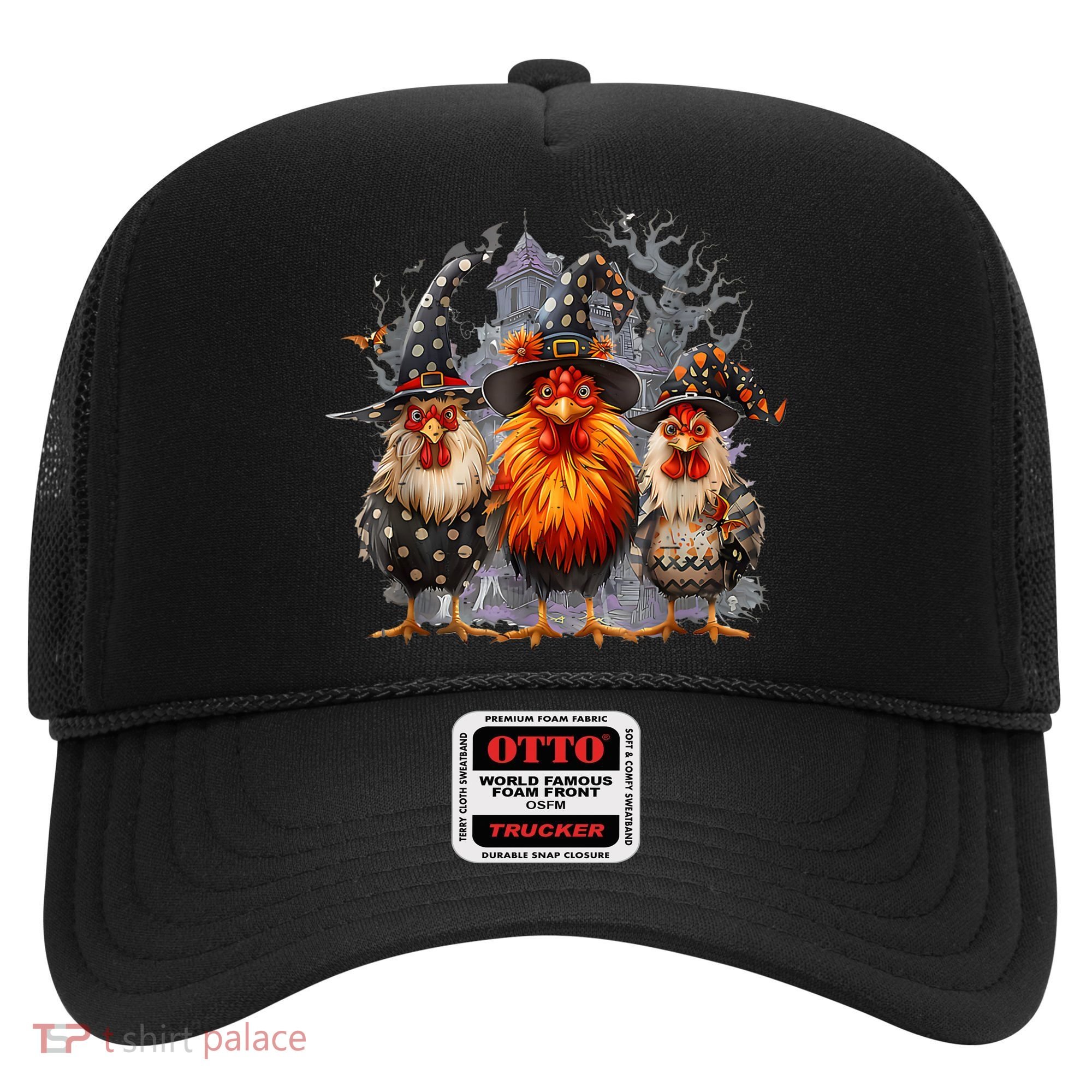 Funny Chicken Halloween Costume Spooky Season Chickens Witch Hat