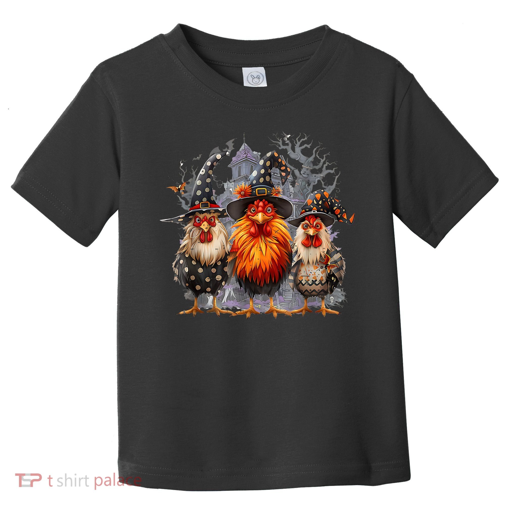 Funny Chicken Halloween Costume Spooky Season Chickens Witch Toddler T-Shirt