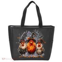 Funny Chicken Halloween Costume Spooky Season Chickens Witch Tote Bag thumb 0