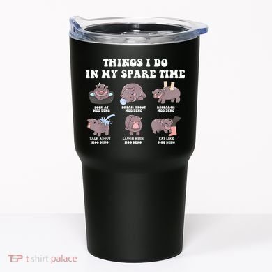 Funny Cute Hippo Moo Deng Things I Do In My Spare Time Meme Tumbler