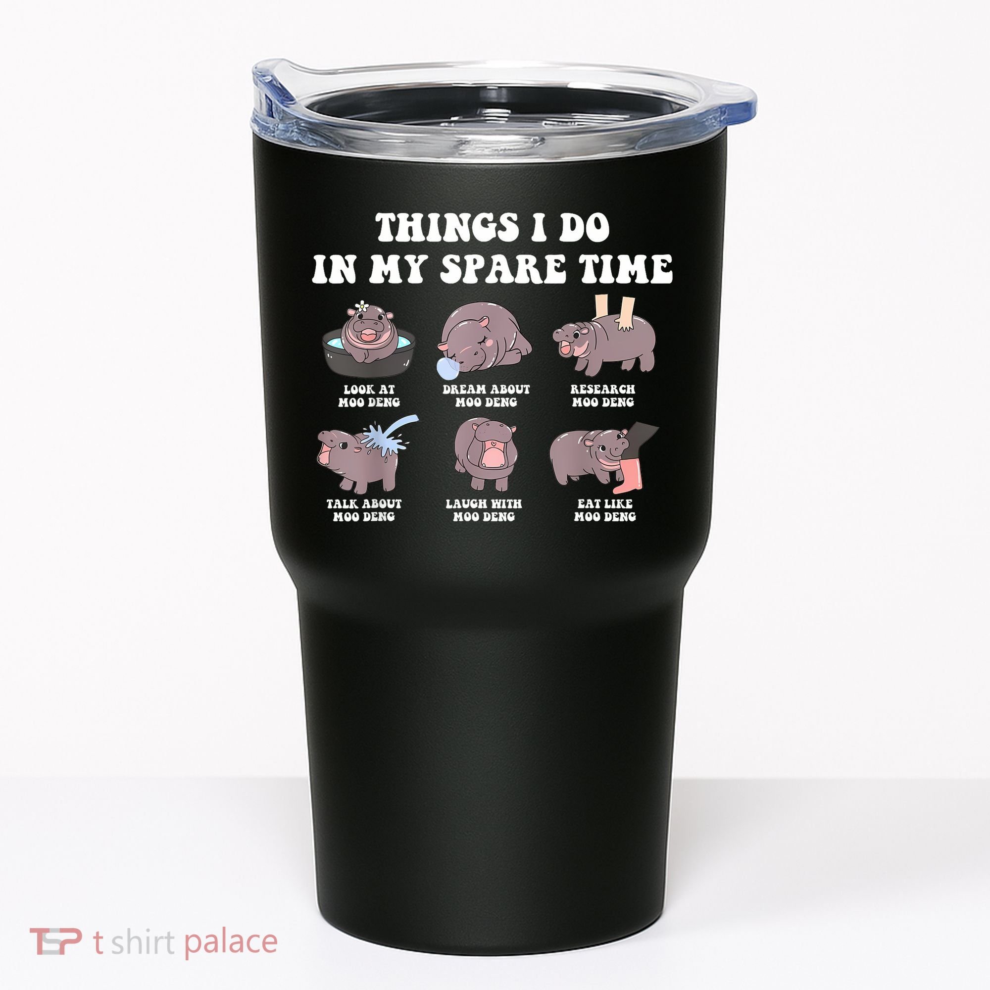 Funny Cute Hippo Moo Deng Things I Do In My Spare Time Meme Tumbler