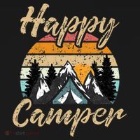 Funny Camping Hiking Lover Present Happy Camper Gift Doggie Tank thumb 4