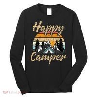 Funny Camping Hiking Lover Present Happy Camper Gift Long Sleeve Shirt thumb 0