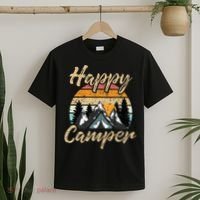 Funny Camping Hiking Lover Present Happy Camper Gift T-Shirt thumb 2