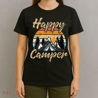 Funny Camping Hiking Lover Present Happy Camper Gift T-Shirt thumb 4
