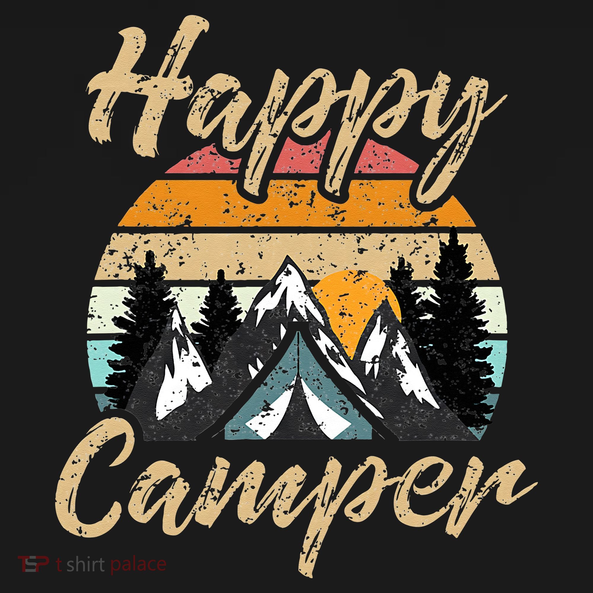 Funny Camping Hiking Lover Present Happy Camper Gift Bucket Hat