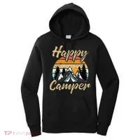 Funny Camping Hiking Lover Present Happy Camper Gift Women's Hoodie thumb 0