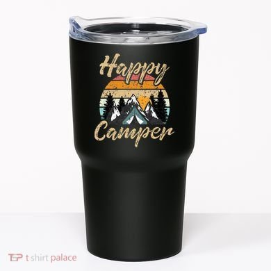 Funny Camping Hiking Lover Present Happy Camper Gift Tumbler