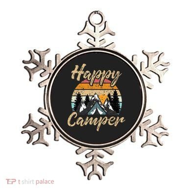 Funny Camping Hiking Lover Present Happy Camper Gift Ornament