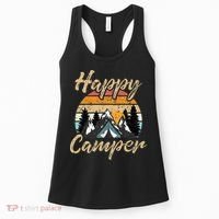 Funny Camping Hiking Lover Present Happy Camper Gift Women's Tank Top thumb 0