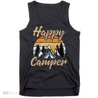 Funny Camping Hiking Lover Present Happy Camper Gift Tank Top thumb 0