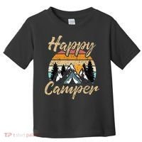 Funny Camping Hiking Lover Present Happy Camper Gift Toddler T-Shirt thumb 0