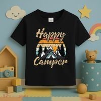 Funny Camping Hiking Lover Present Happy Camper Gift Toddler T-Shirt thumb 3
