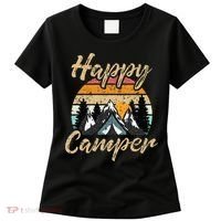 Funny Camping Hiking Lover Present Happy Camper Gift Women's T-Shirt thumb 0