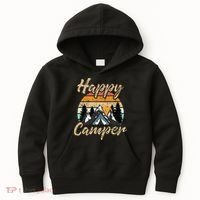 Funny Camping Hiking Lover Present Happy Camper Gift Kids Hoodie thumb 0