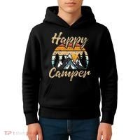 Funny Camping Hiking Lover Present Happy Camper Gift Kids Hoodie thumb 4