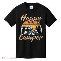 Funny Camping Hiking Lover Present Happy Camper Gift Kids T-Shirt thumb 0