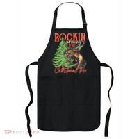 Funny Cow Horsing Rocking Around Christmas Tree Western Apron thumb 0