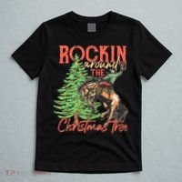Funny Cow Horsing Rocking Around Christmas Tree Western T-Shirt thumb 5